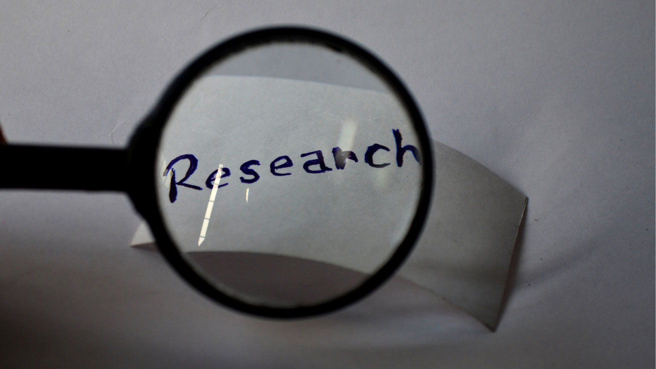 Loop showing the word research