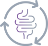 Qufora illustration showing bowel icon