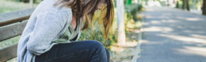 Woman with stomach ache